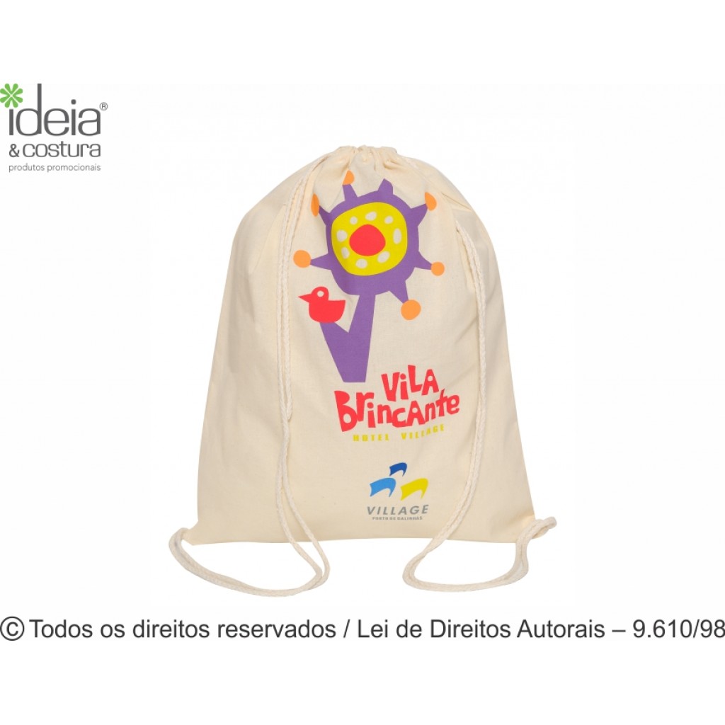 MOCHILA DE ALGODAO 35CMX45CM M1 - B